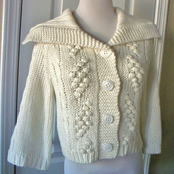 EXPRESS CARDIGAN CHUNKY KNIT BELL SLEEVE SMALL WOMENS SMALL S - Picture 3 of 4